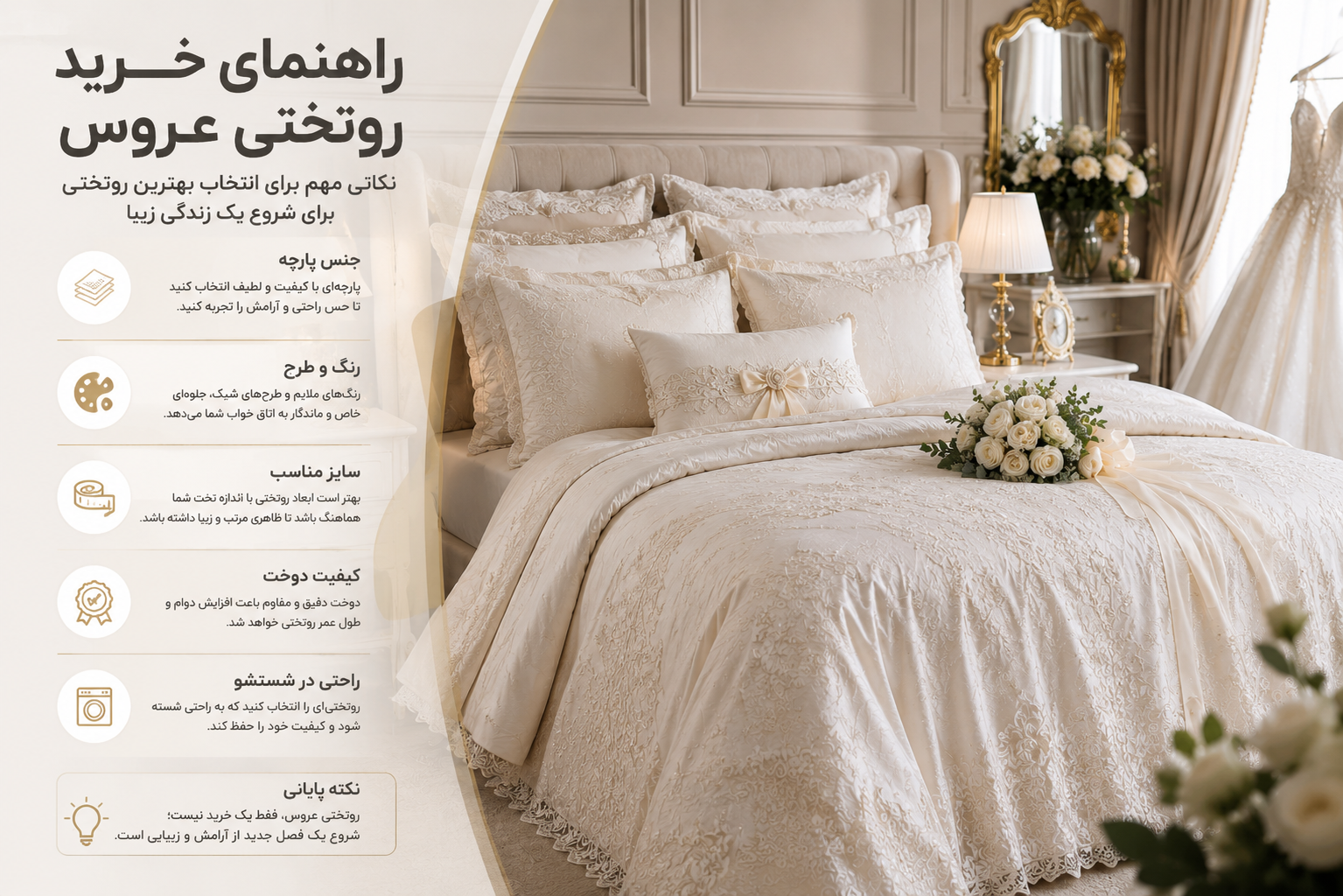 چگونه بهترین روتختی عروس را انتخاب کنیم؟