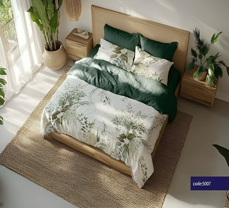 نمای کامل ست روتختی چاپ دیجیتال با طراحی مدرن و کیفیت چاپ فوقالعاده