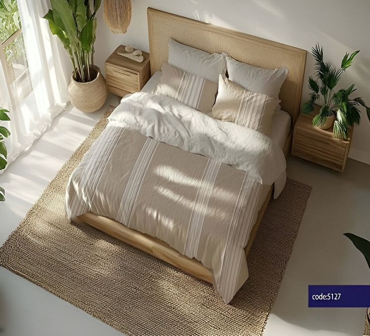 چشمبند اشانتیون همراه ست روتختی چاپ دیجیتال با طراحی هماهنگ