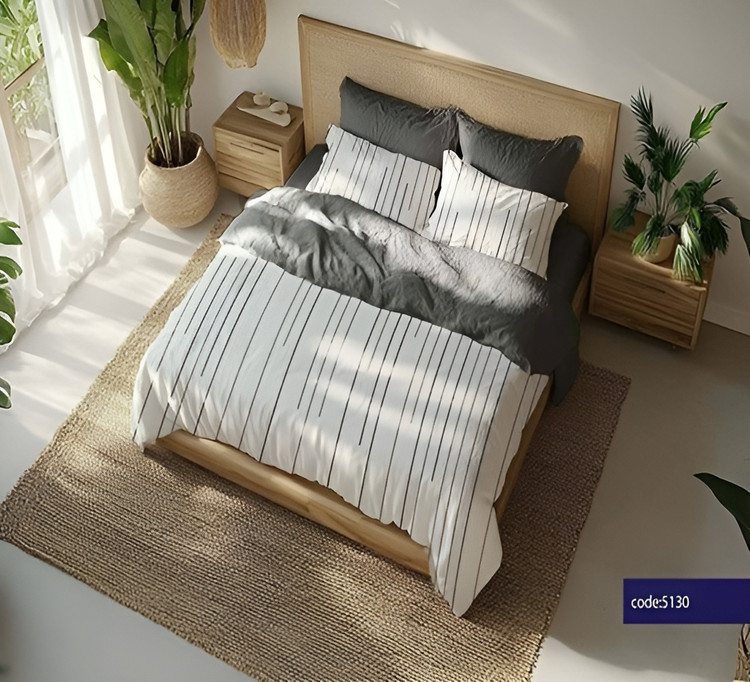 ست روتختی چاپ دیجیتال با طراحی اختصاصی و جلوهای لوکس برای سرویس خواب